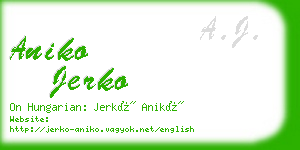 aniko jerko business card